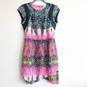 Charlie Jade XS 100% Silk Dress with Leather Details No Flaws Rarely Worn